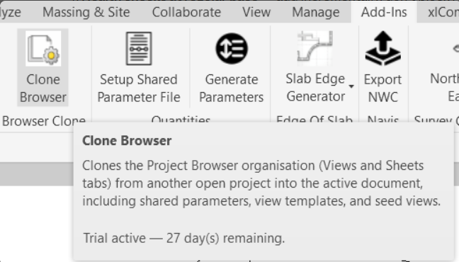 Browser Clone ribbon button